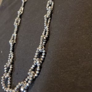 Charcoal Gray Beaded Necklace